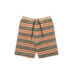 Burberry short teddy rayé – beige noir rouge
