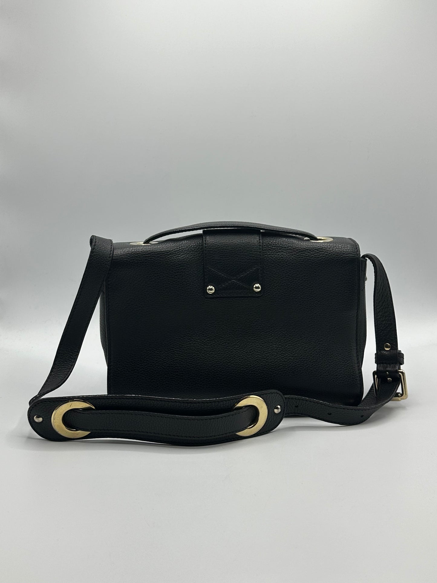 Sac à bandoulière cuir noir Jimmy Choo