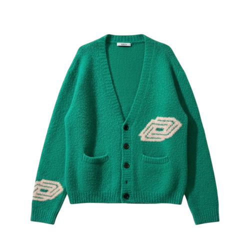 Cardigan vert Due Diligence en laine