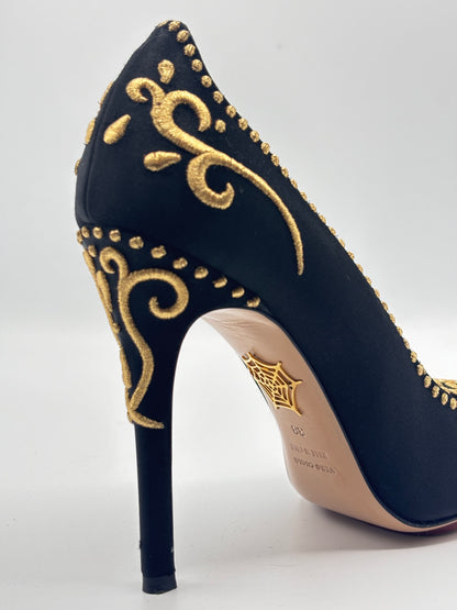 Escarpins satin noir Charlotte Olympia - 38