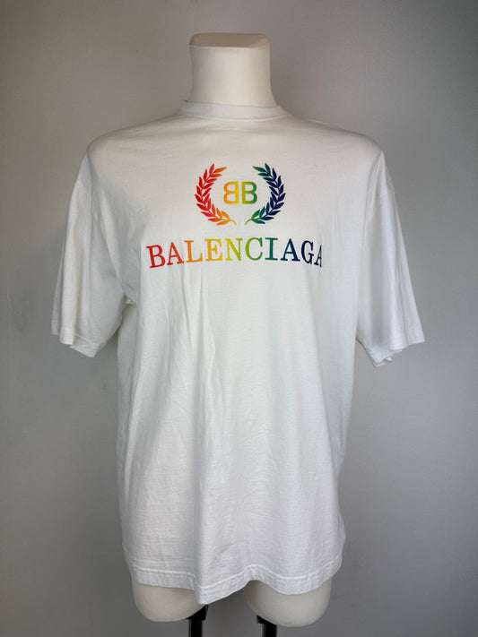 T-shirt Balenciaga logo arc-en-ciel - S