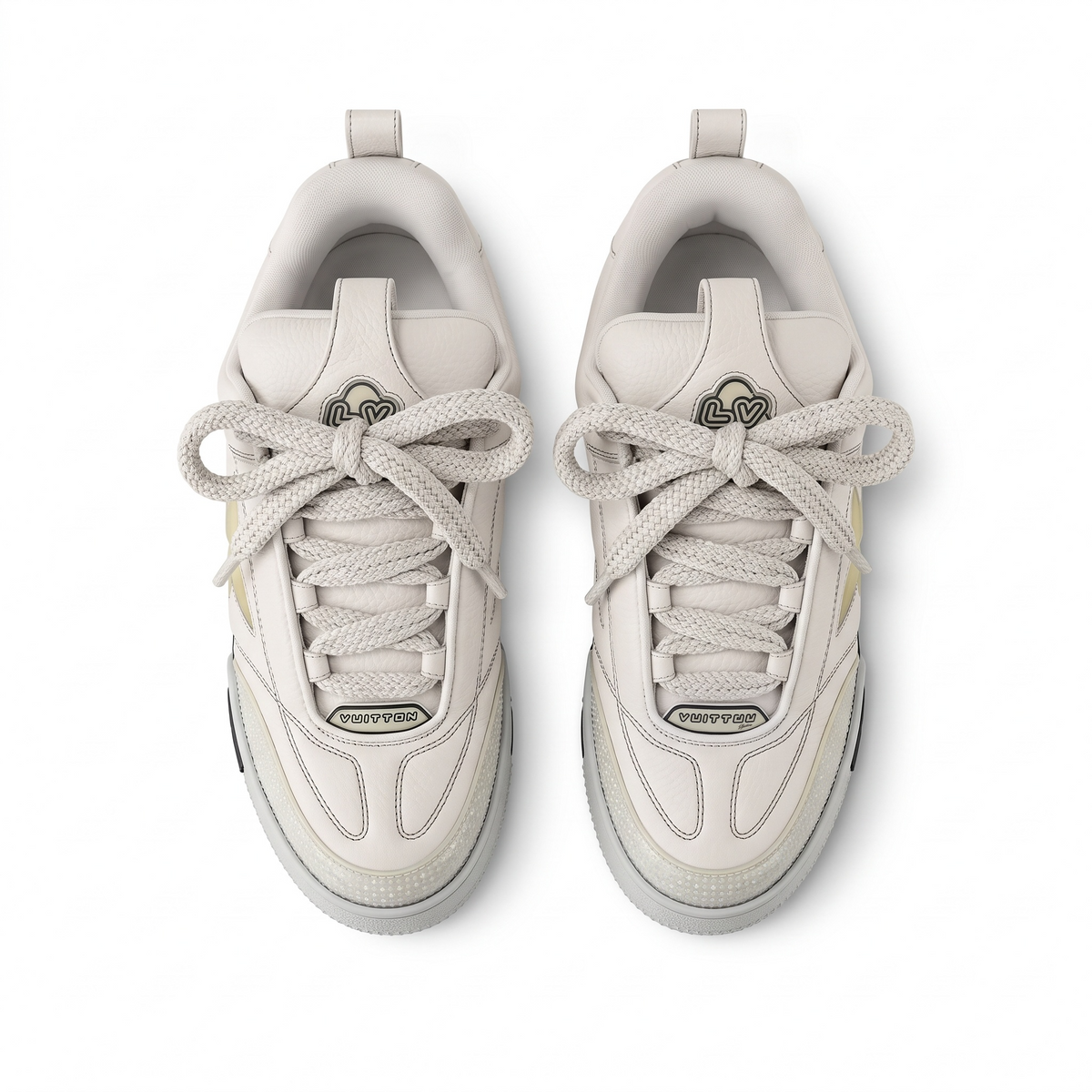 Baskets homme Louis Vuitton beige - Be