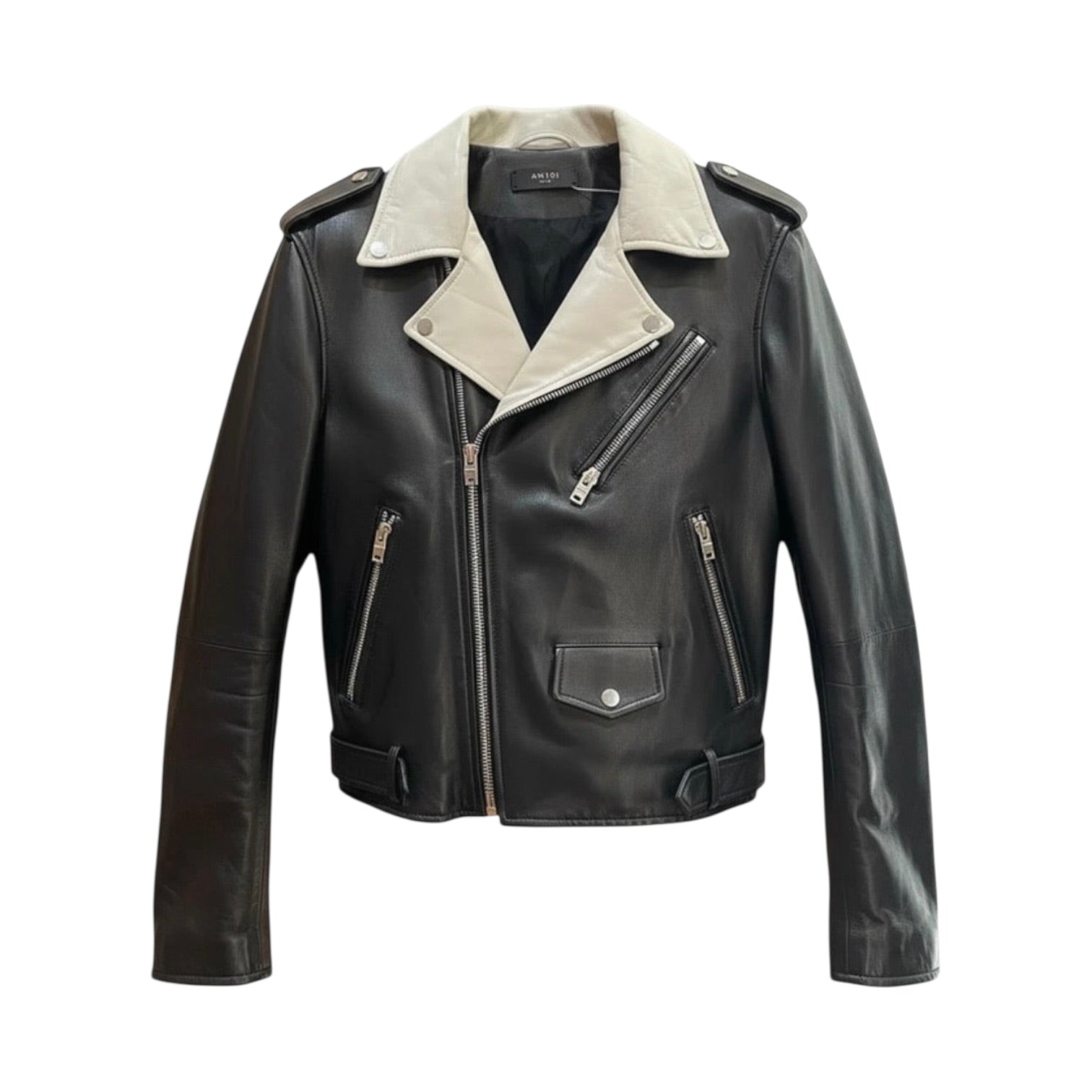 AMIRI Blouson en cuir noir