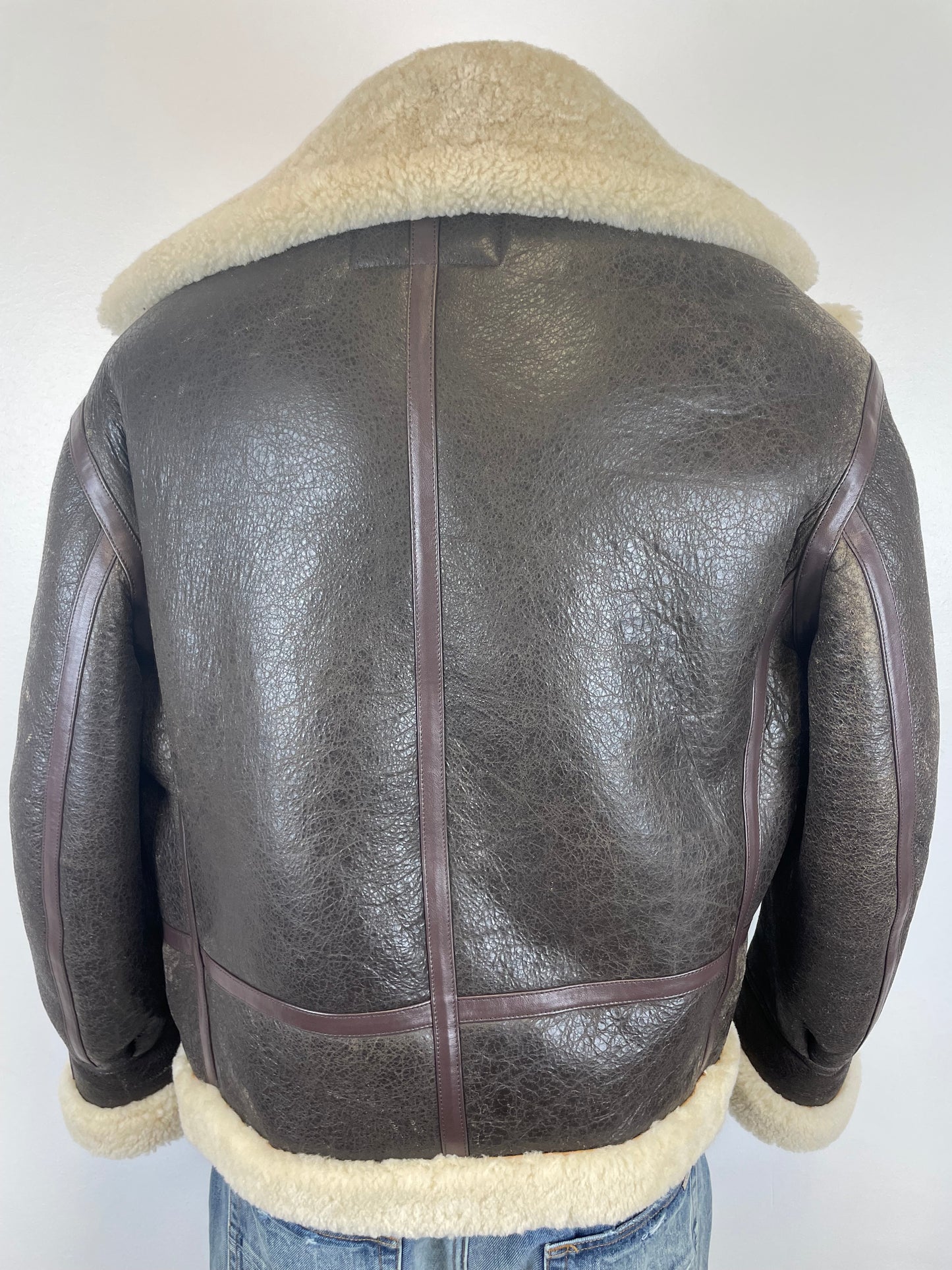 Veste caban fourré cuir marron Kenzo -L