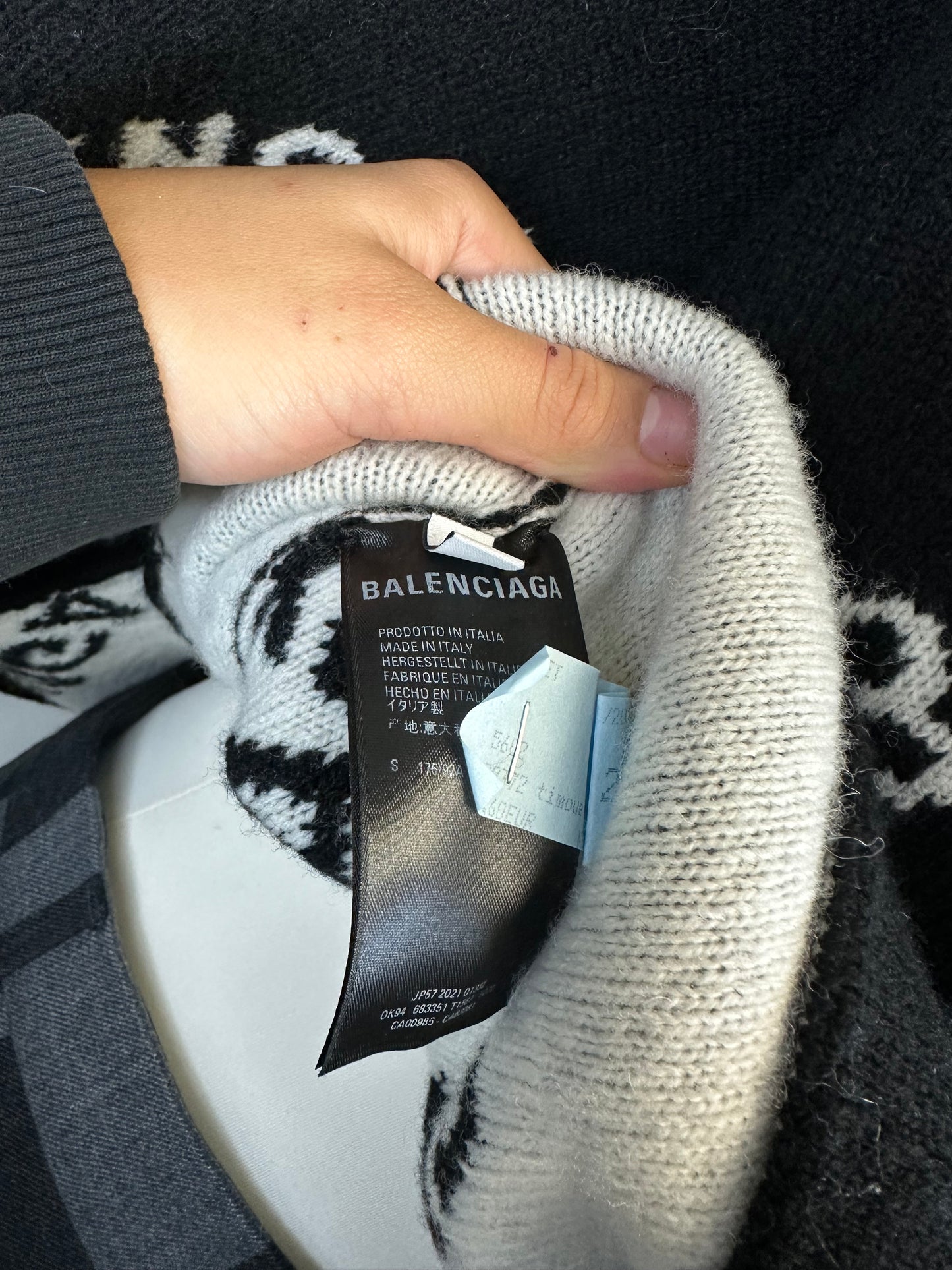 Cardigan oversize noir Balenciaga - S