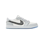Nike x Dior Air Dior Low sneakers cuir gris et blanc édition limitée