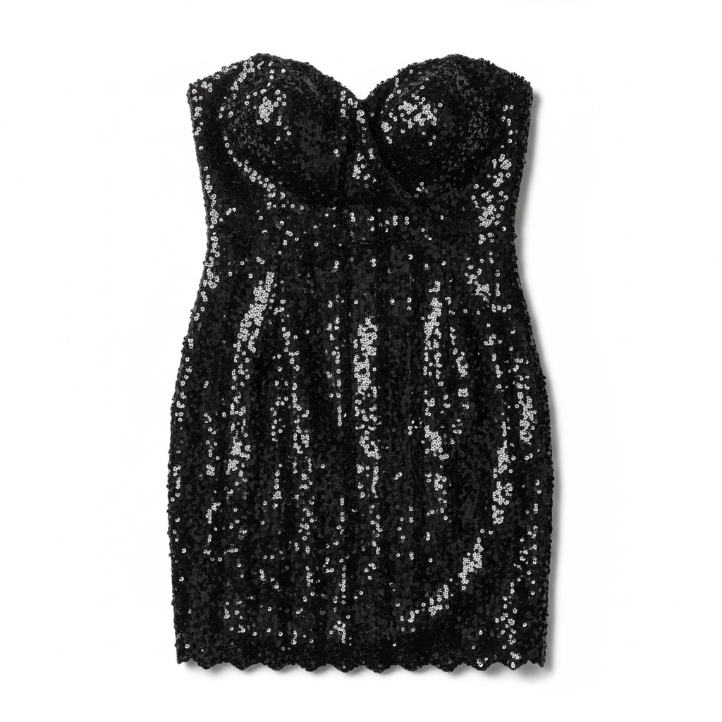 Gianfranco Ferré robe bustier sequins noire