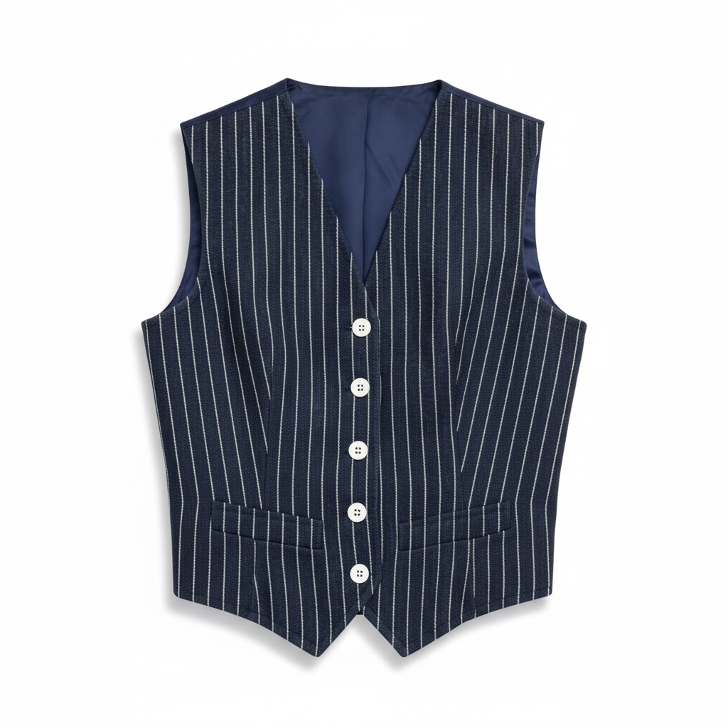 Gilet tailleur Dolce & Gabbana rayé bleu marine
