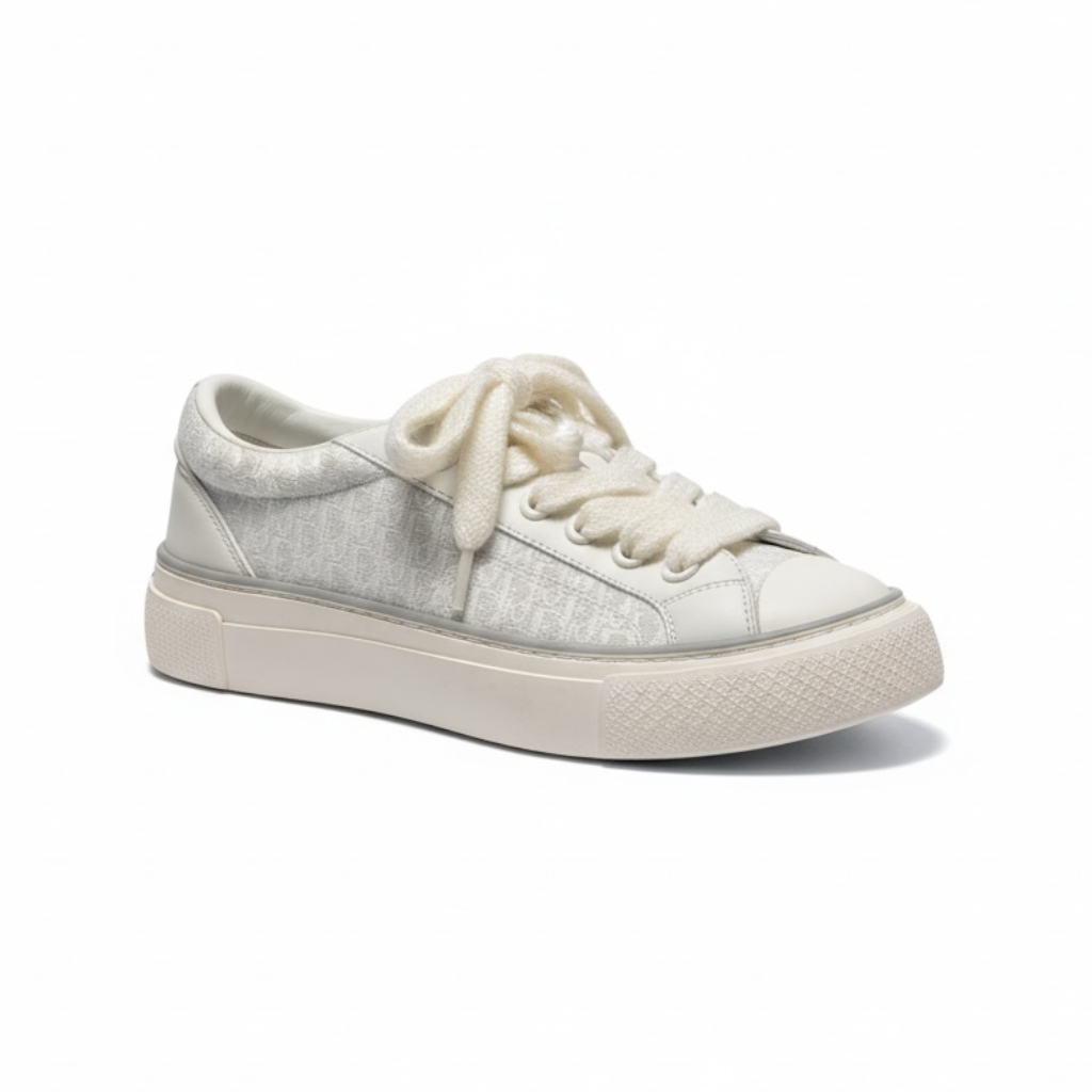 DIOR Baskets cuir et toile B33 Spin