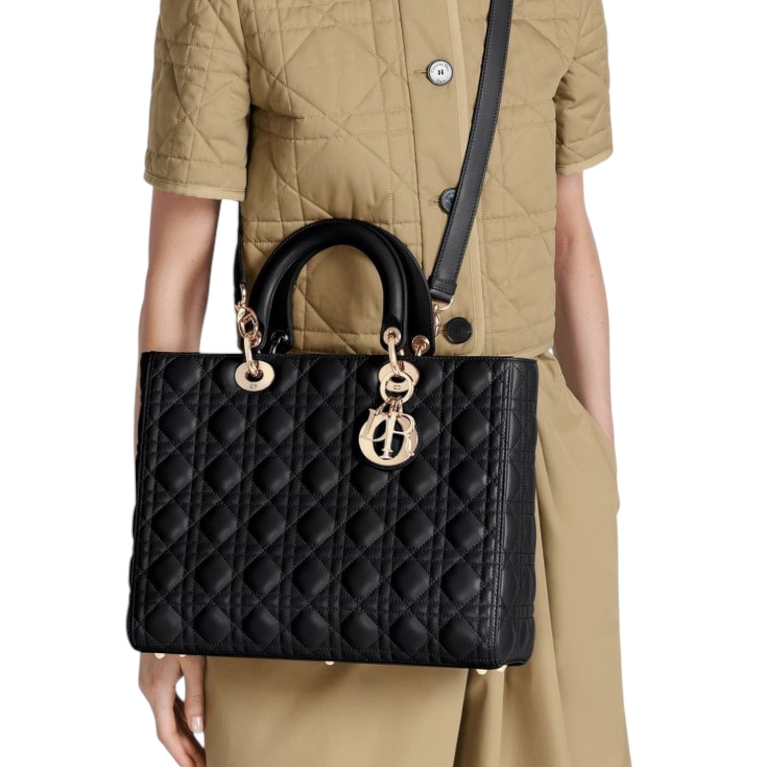 DIOR Sac à main en cuir - Lady Dior Cannage