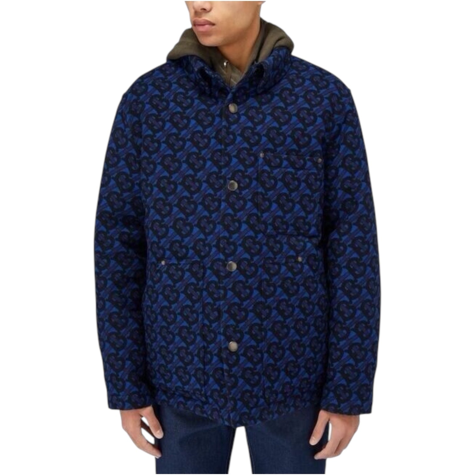 BURBERRY Veste en laine jacquard monogramme