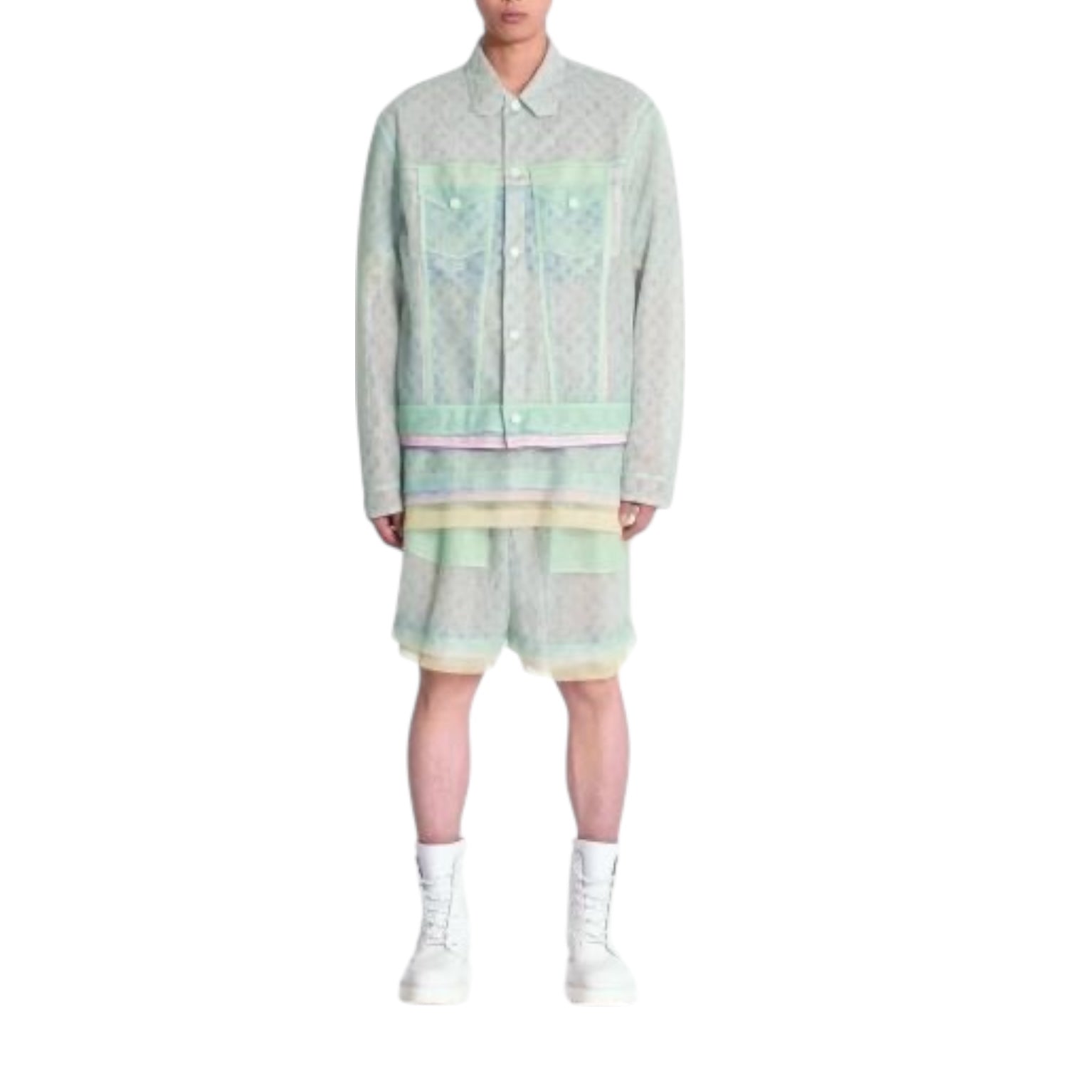 LOUIS VUITTON Veste en tulle - Monogram Tulle Denim Jacket