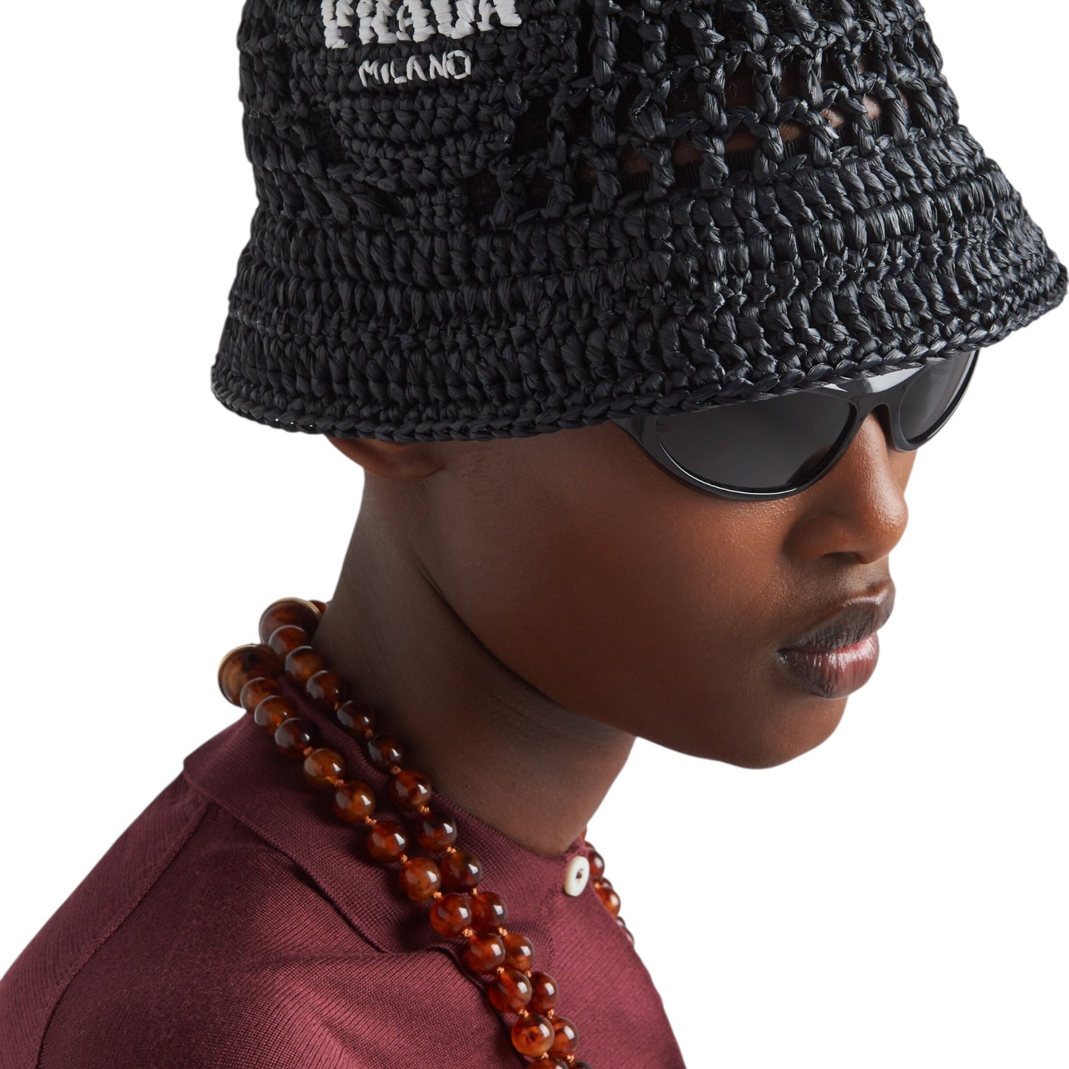 Bob Prada Milano en raphia noir