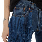 Jean Levi’s x Jeanne Friot à franges denim upcyclé Made in France