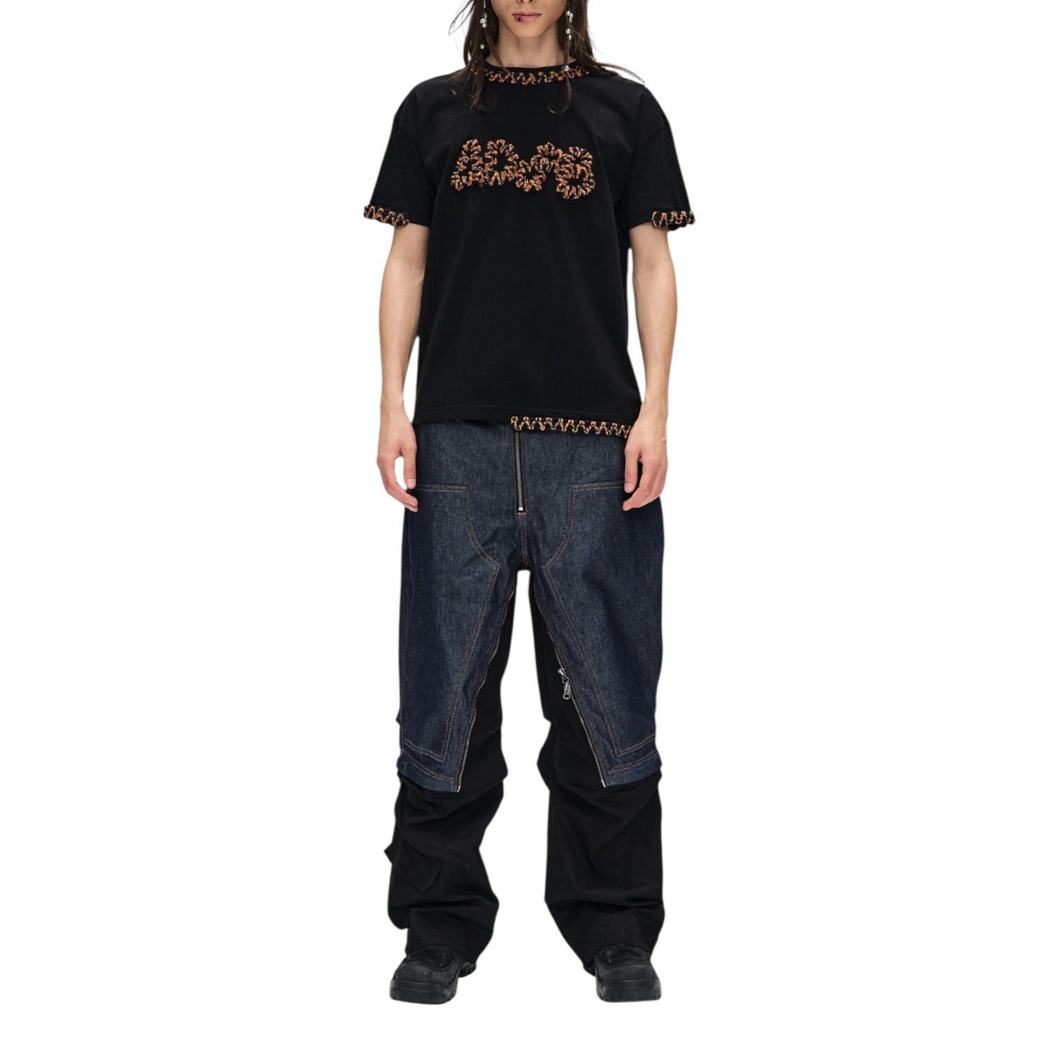 Pantalon Andersson Bell denim hybride zip créateur