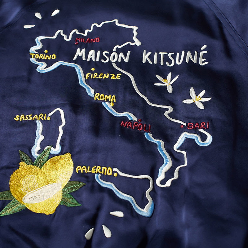 Veste Maison Kitsuné broderie Italie citron