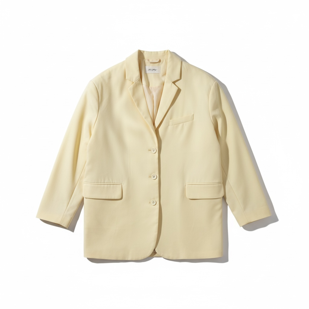 Ensemble American Vintage blazer & pantalon jaune pastel