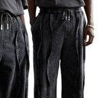 Feng Chen Wang pantalon jogging gris washed