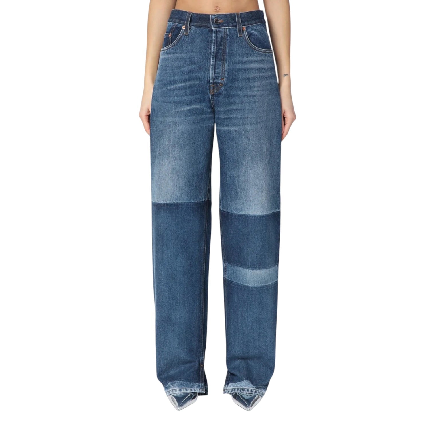 Jean Gucci en denim bi-ton