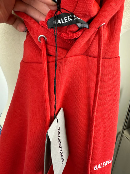 Sweat à capuche rouge Balenciaga - S