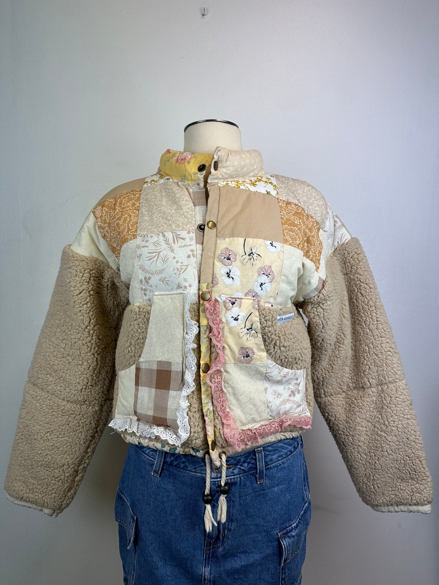 Veste courte patchwork Aaron Asunsolo - S