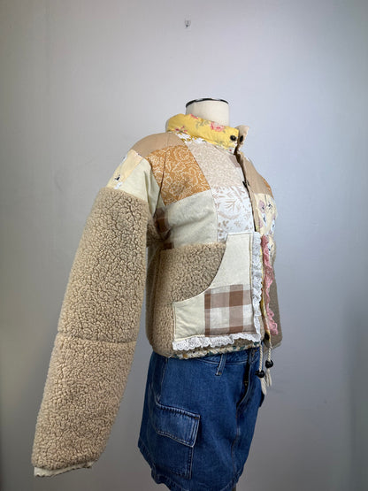 Veste courte patchwork Aaron Asunsolo - S