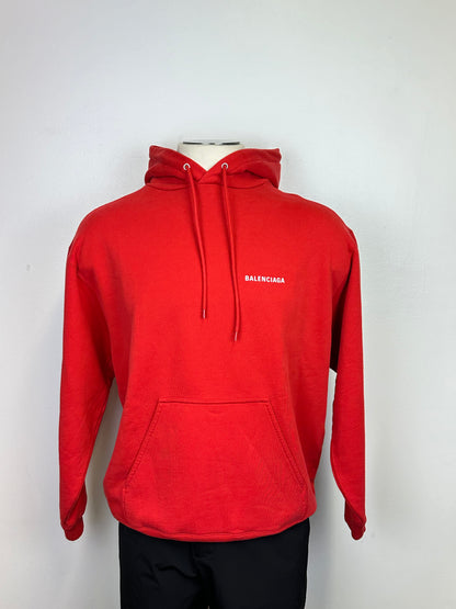 Sweat à capuche rouge Balenciaga - S