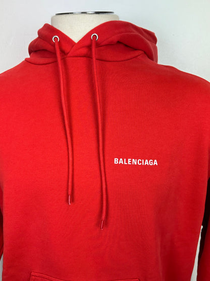 Sweat à capuche rouge Balenciaga - S