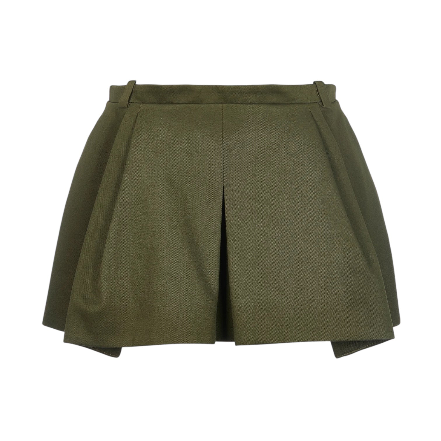 Jupe short Balenciaga kaki structurée