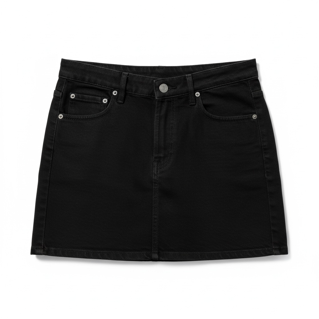 Mini jupe Balenciaga denim noir