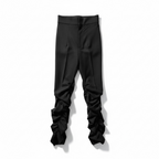 Pantalon Jacquemus noir froncé taille haute 