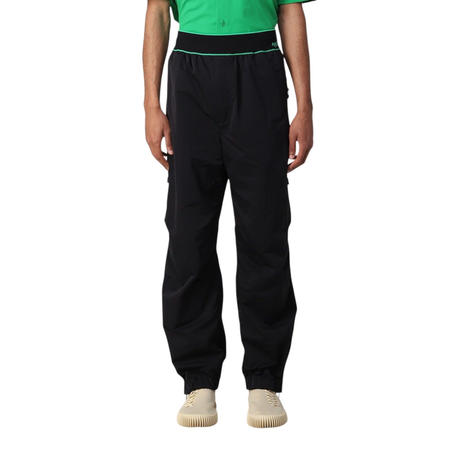 Pantalon technique Bottega Veneta noir à taille élastique