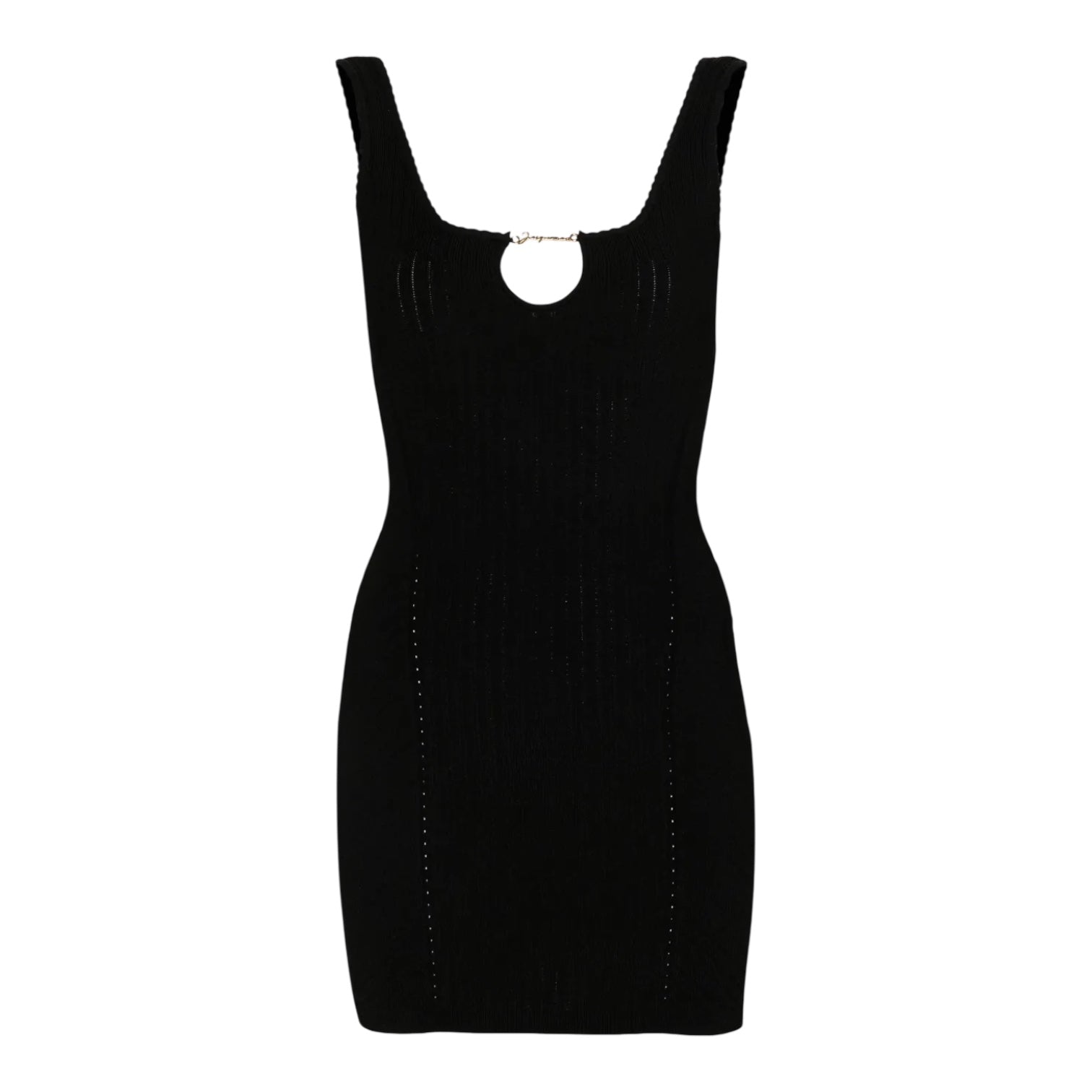 Robe courte Jacquemus noire maille