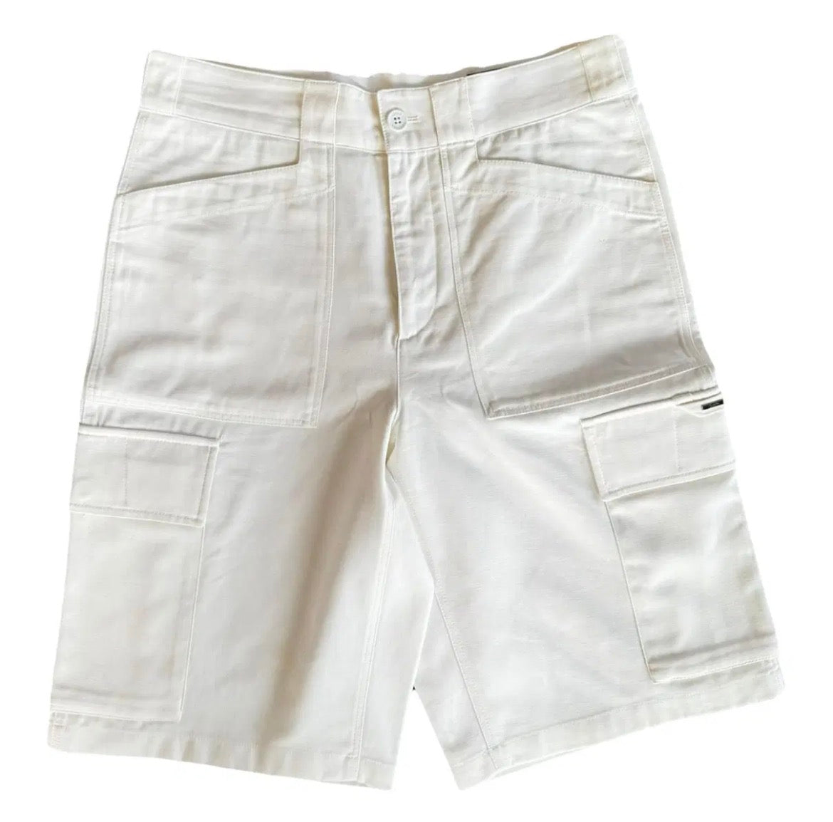 Short cargo Louis Vuitton blanc en coton