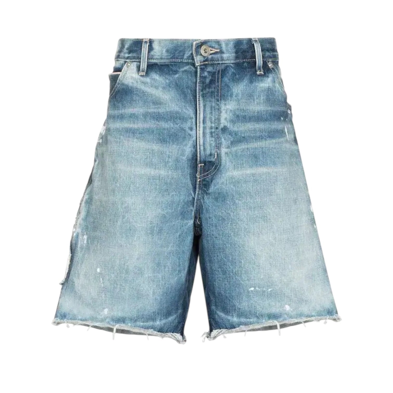 Short en denim Gallery Dept destroy vintage avec détails peinture
