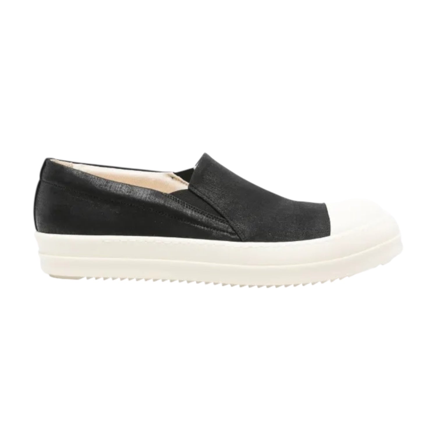 Sneakers Rick Owens slip-on cuir noir