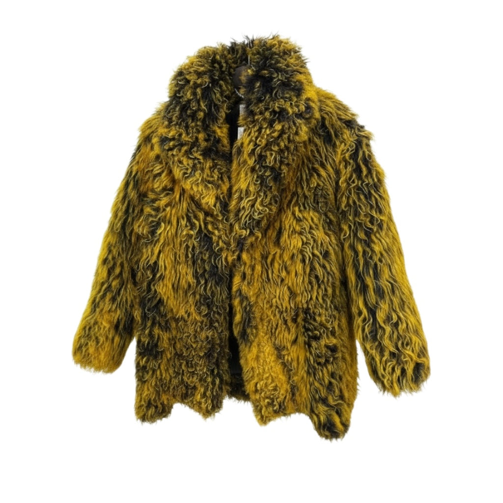 Veste Gucci en fourrure jaune et noire