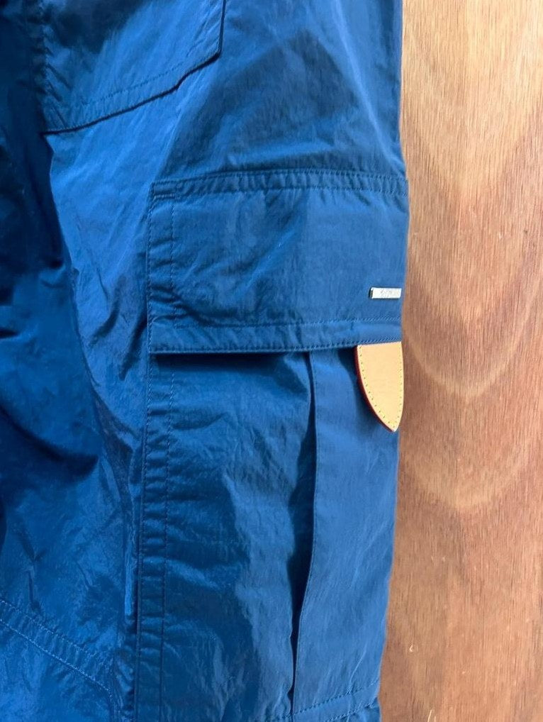 Pantalon cargo Louis Vuitton nylon bleu marine