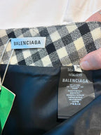 Jupe Balenciaga carreaux noir et blanc