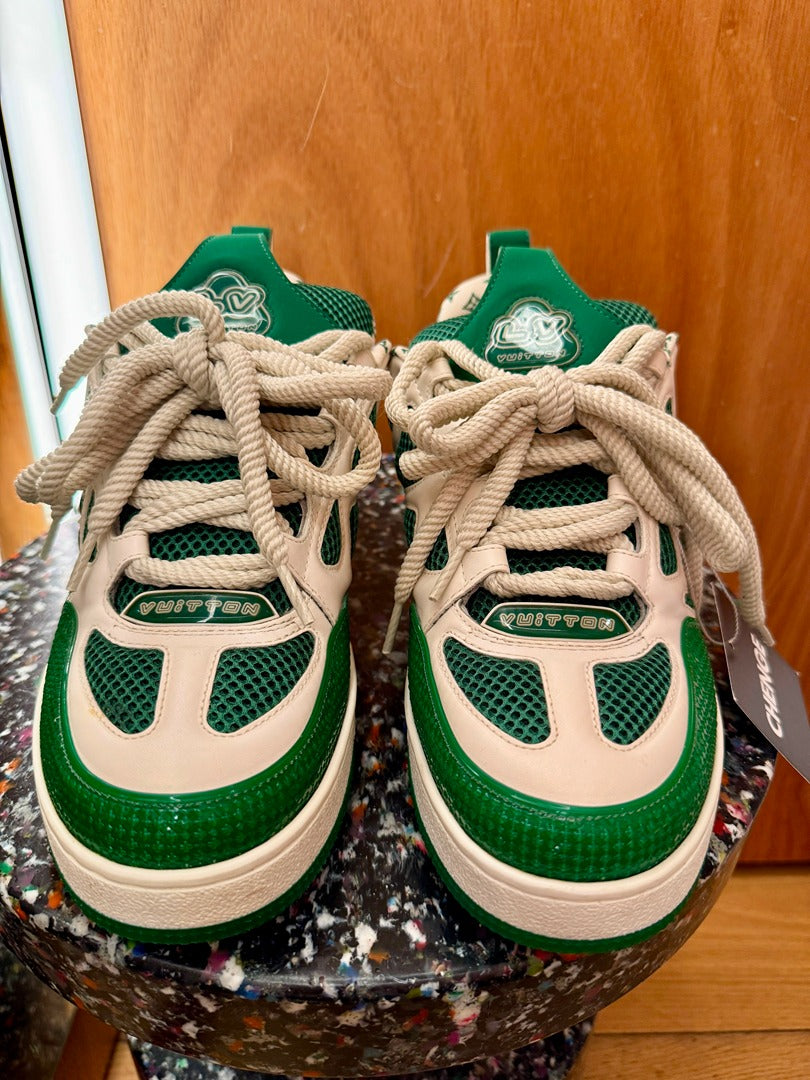 Baskets Louis Vuitton - vert - Très bon état