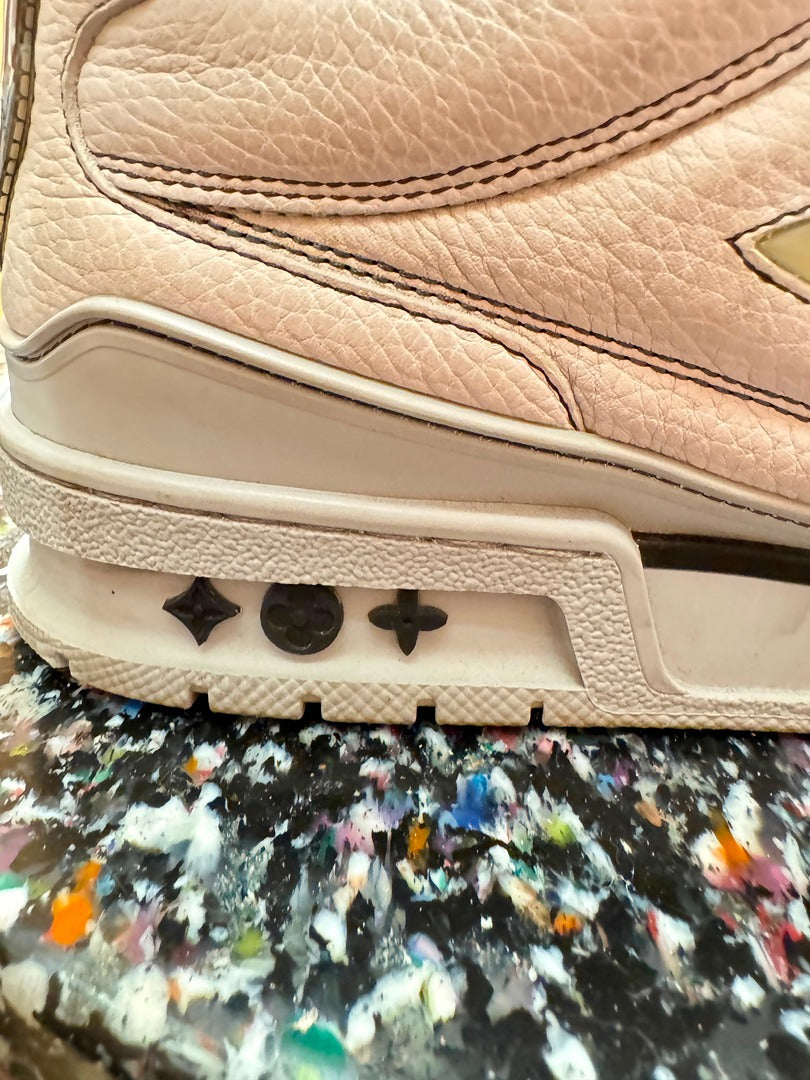Baskets homme Louis Vuitton beige - Be