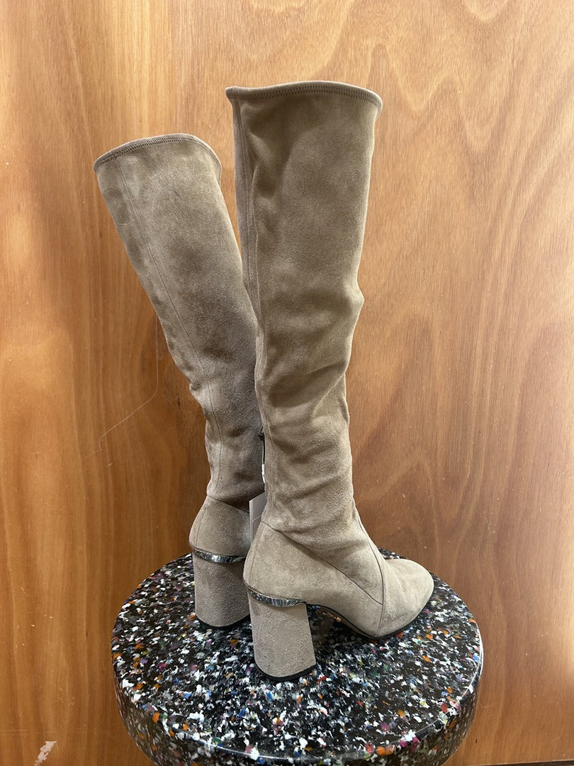 Bottes hautes Prada - Taupe - Très bon état