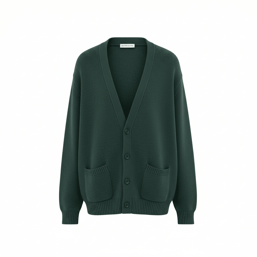 Cardigan Bottega Veneta vert en laine vêtement de luxe seconde main
