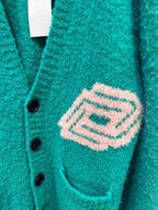 Cardigan laine vert Due Diligence