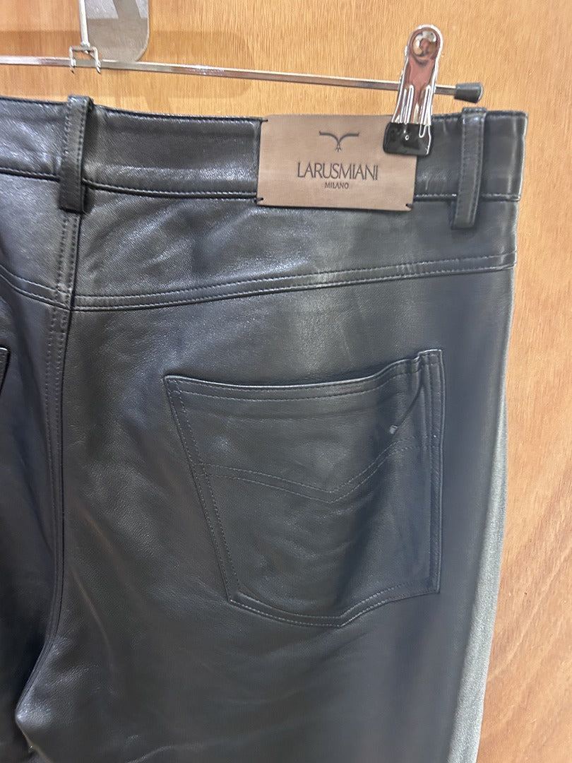 Pantalon Larusmiani noir en cuir taille 42 - Très bon état