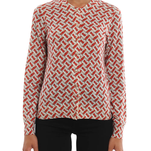 cardigan buberry monogram rouge porté