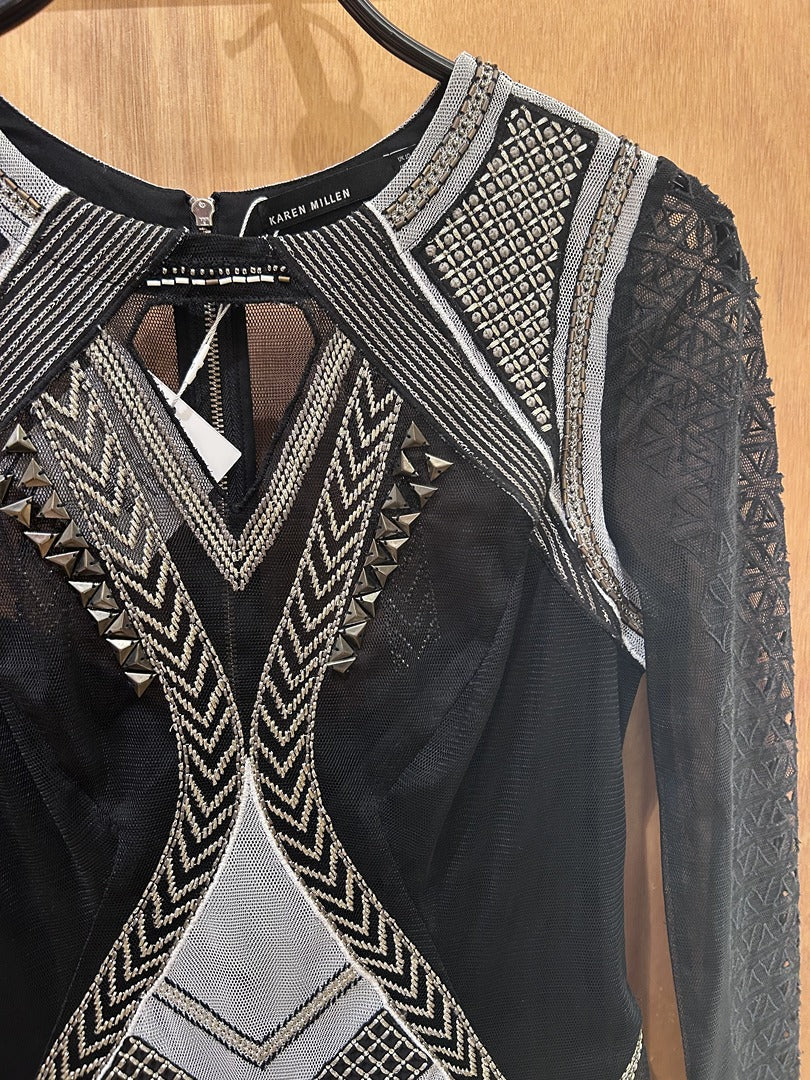 Robe courte de soirée Karen Millen - noir - Neuf avec étiquette