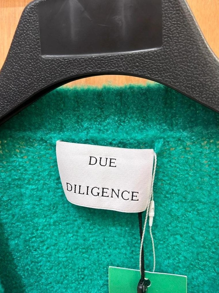 Cardigan laine vert Due Diligence