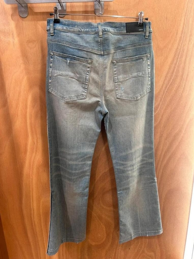 Amiri jean denim strass latéraux taille 34