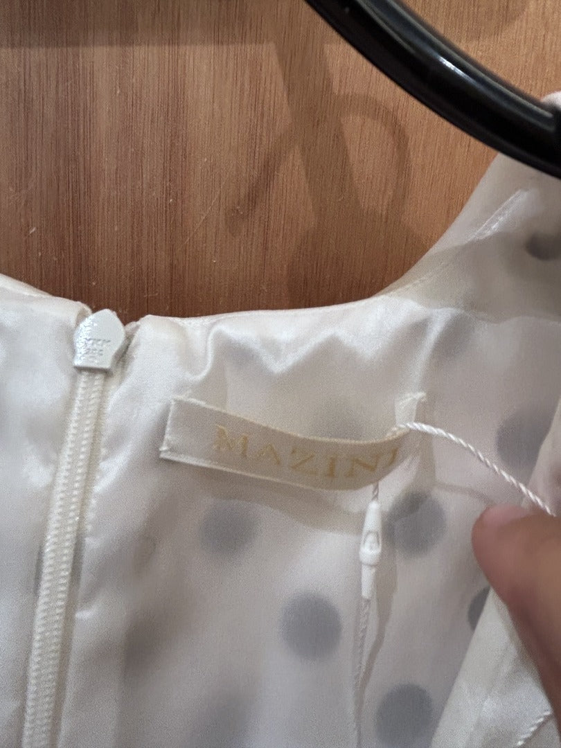 Robe midi Mazini - blanc à pois noirs - Neuf avec étiquette